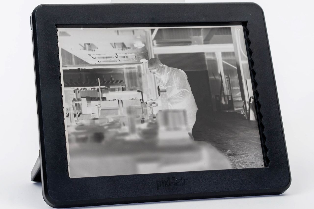 Pixl-lator set up for a 5x4in large format negative