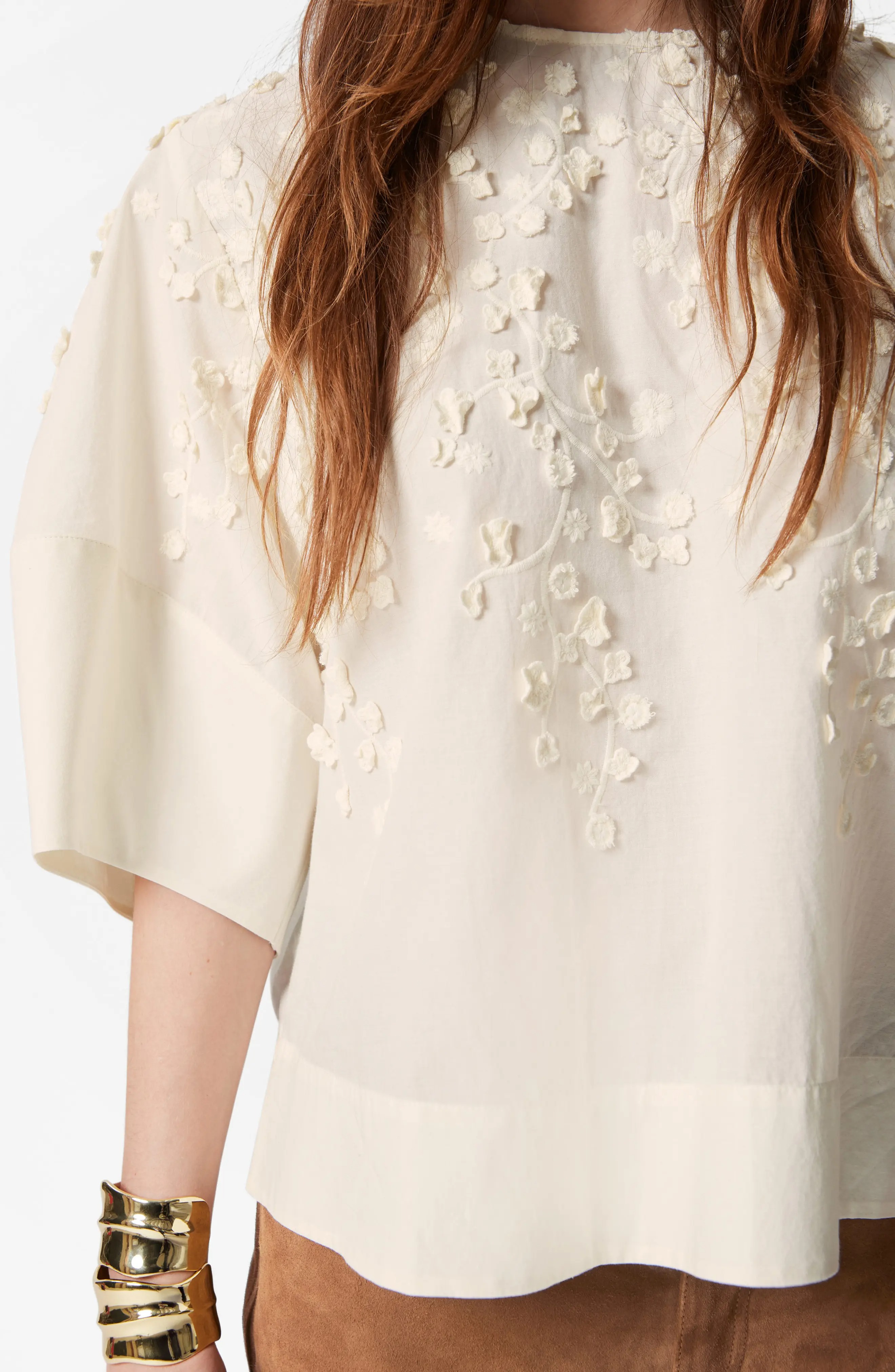 & Other Stories, Floral Embroidered Top