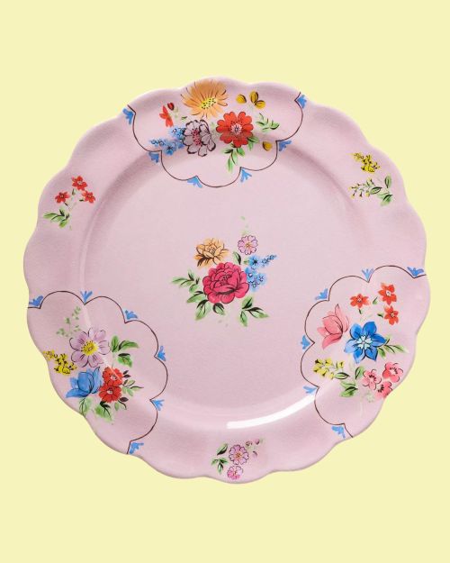 Annette Floral Melamine Dinner Plate
