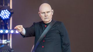 Billy Corgan glowering on stage