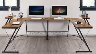  Yaheetech L-Shaped Desk, one of the best L-shaped computer desks