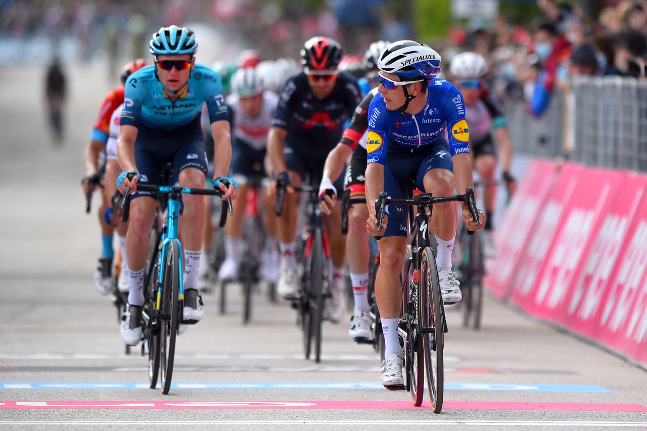 Giro d Italia 2021 104th Edition 8th stage Foggia Guardia Sanframondi 170 km 15052021 Joao Almeida POR Deceuninck QuickStep Aleksandr Vlasov RUS Astana Premier Tech Remco Evenepoel BEL Deceuninck QuickStep photo Dario BelingheriBettiniPhoto2021