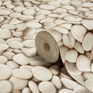B&Q Ceramica Natural Pebbles Wallpaper