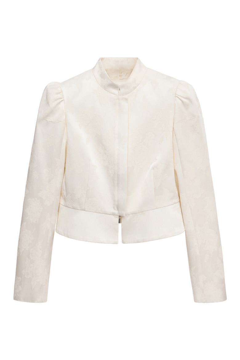 Band Collar Jacquard Jacket