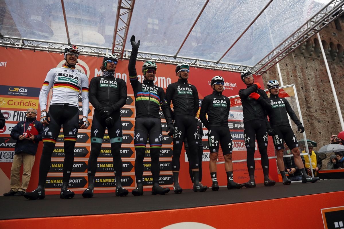 Peter Sagan and his Bora-Hansgrohe team