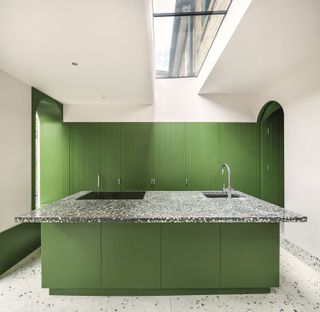 bright green kitchen ideas emerald green island