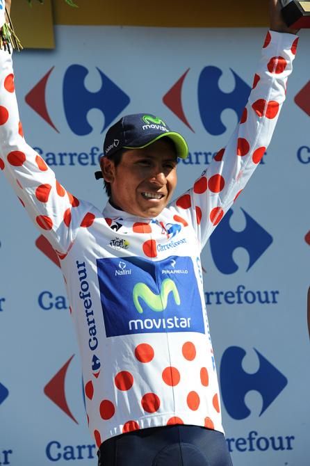 Nairo Quintana (Movistar) took a much deserved polka dot jersey