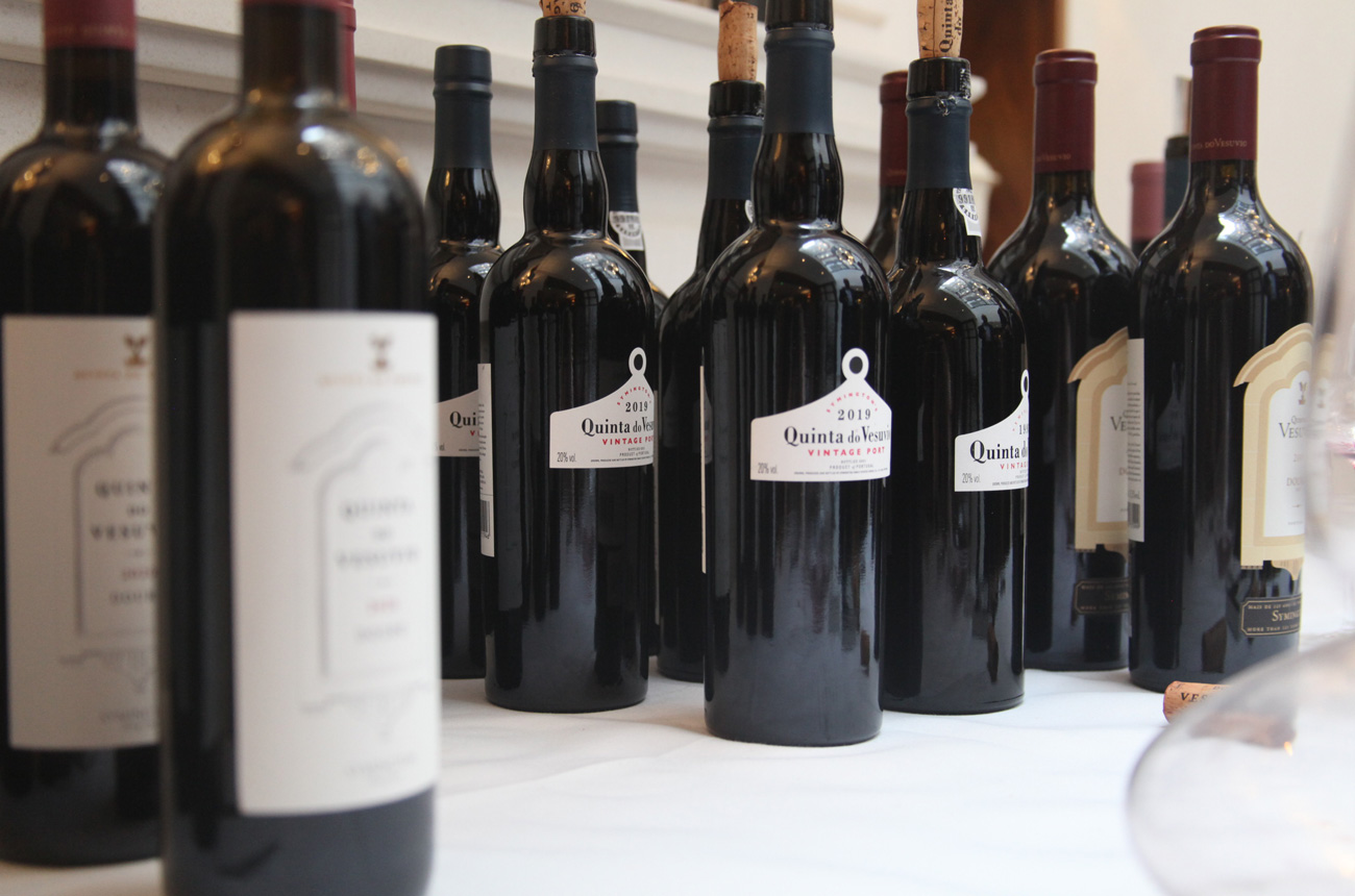 Bottles of wine on a table