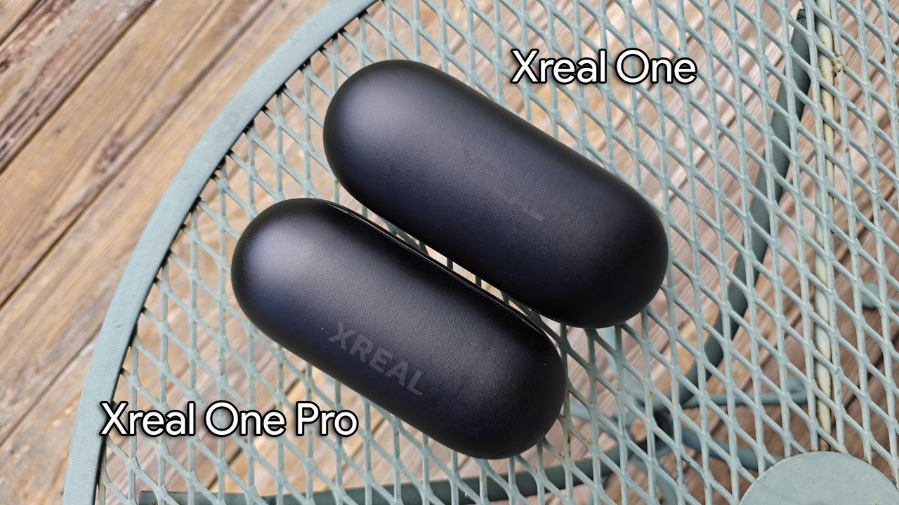 Xreal One vs Xreal One Pro case size comparison