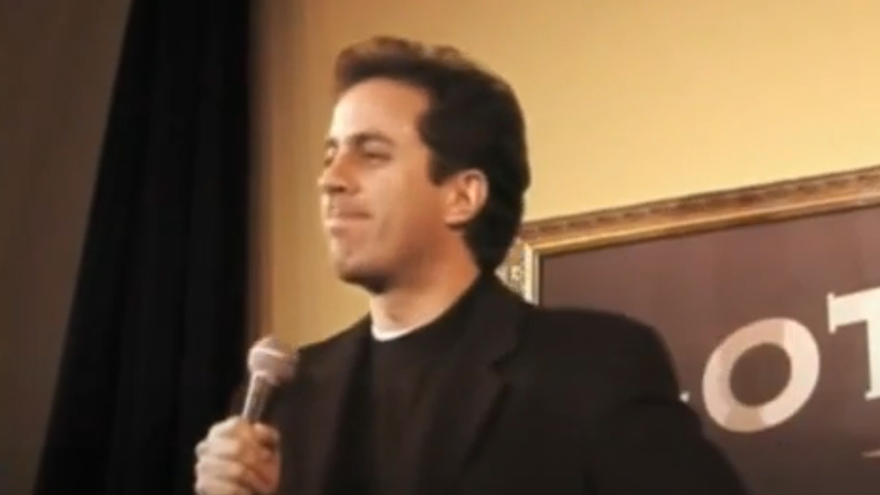 Jerry Seinfeld performing standup
