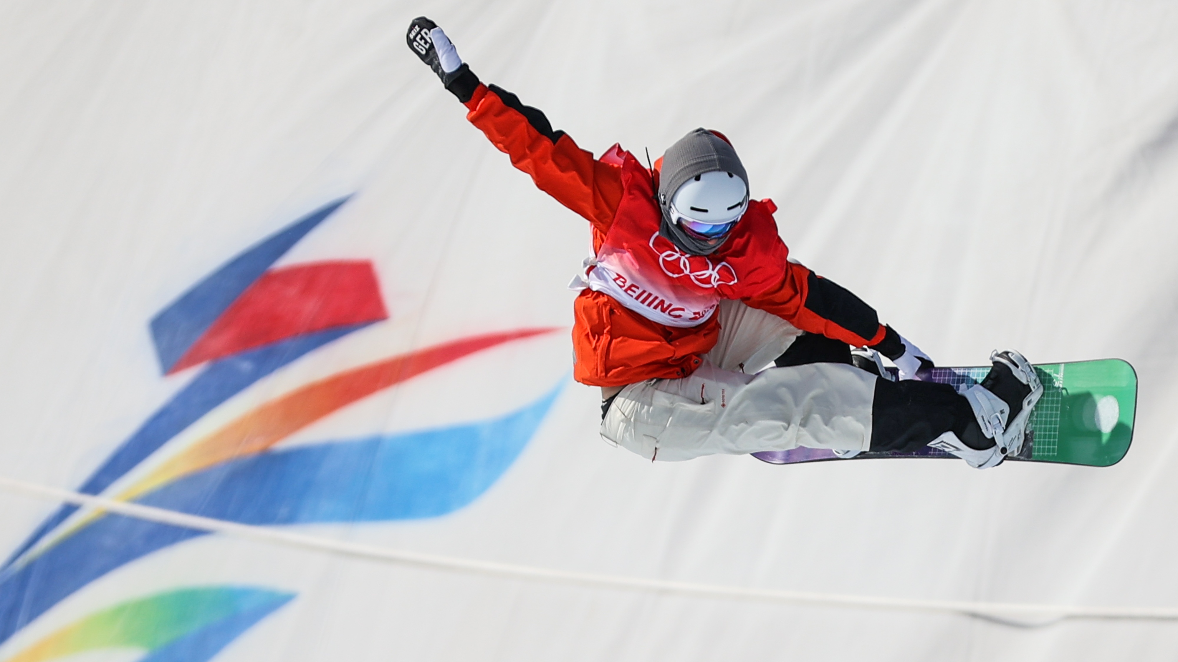 Ayumu Hirano of Team Japan competes during the Men's Snowboard Halfpipe Final on day 7 of the Beijing 2022 Winter Olympics at Genting Snow Park on February 11, 2022. 