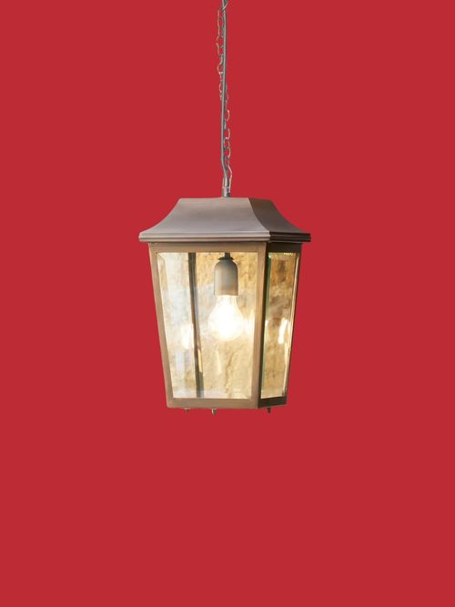 Crail Ip44 Exterior Hanging Lantern in Bronze