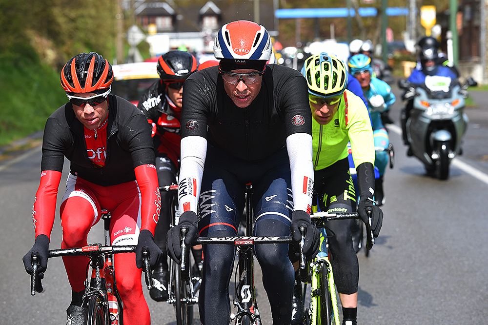 The riders faced very cold and snowy conditions for Liege-Bastogne-Liege