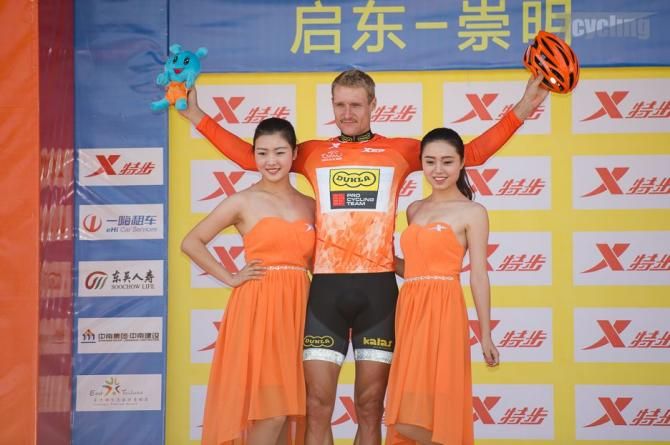 Alois Kankovsky (Team Dukla Praha) in command at the Tour of Taihu Lake.