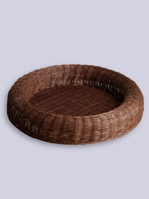 Rattan Large Round Coffee Table Tray