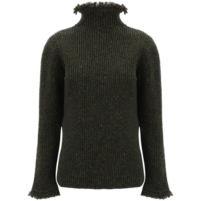 Burberry fringed-edge sweater cut out 