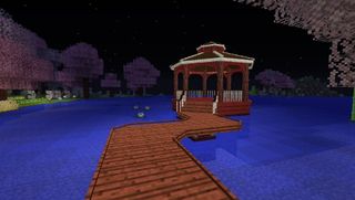 Best Minecraft mods - a gazebo built with Chisels and Bits