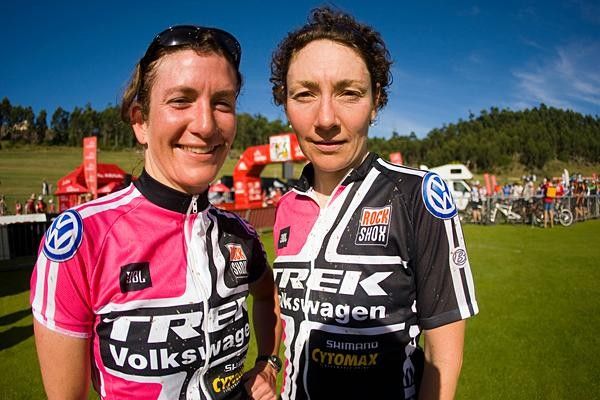 Sue Haywood and Jenny Smith pose for the cameras.