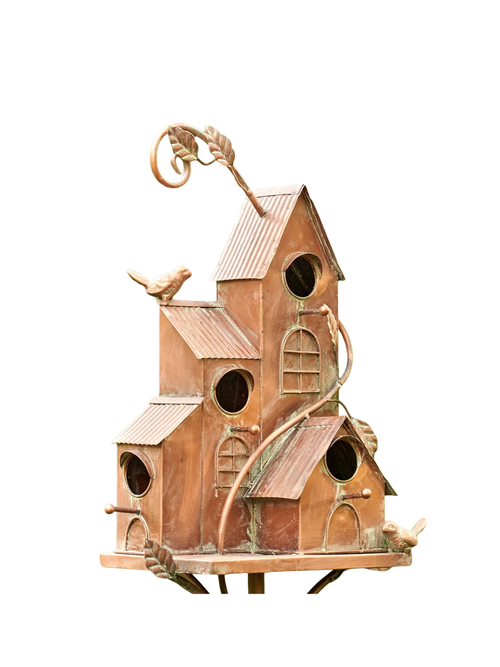 Large Copper Colored Multi-Birdhouse