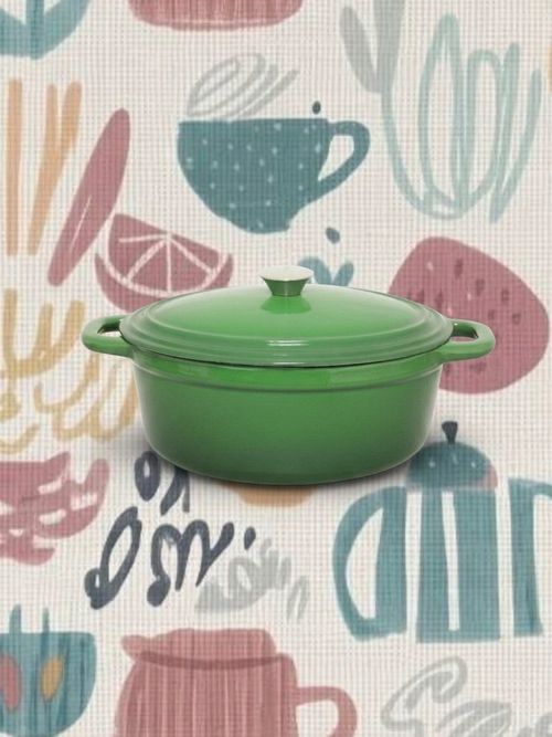 Cast Iron Oval Covered Dutch Oven