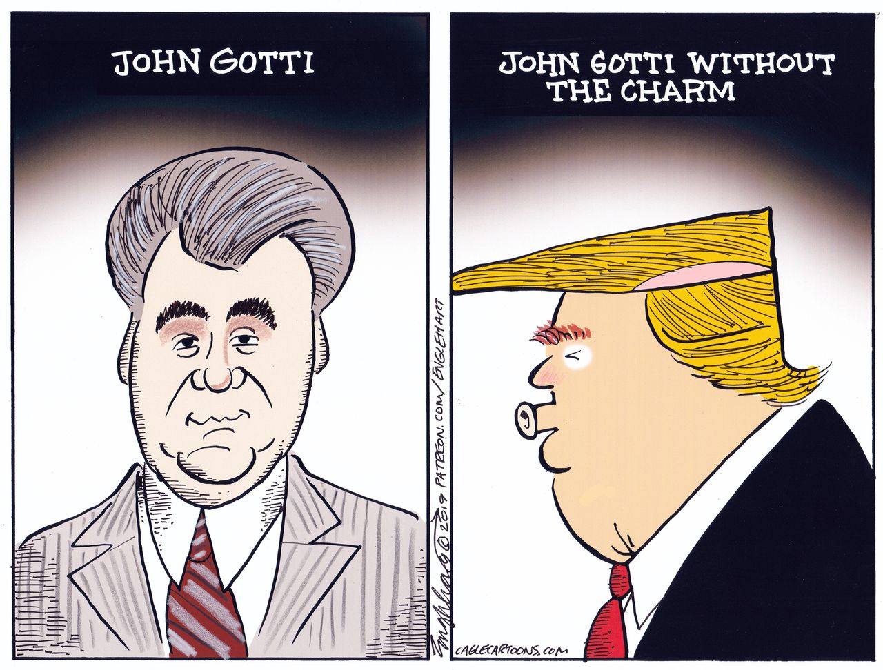 Political Cartoon U.S. Trump Vs John Gotti | The Week