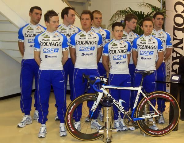 The Colnago - CSF - Bardiani 2012 squad with their rigs