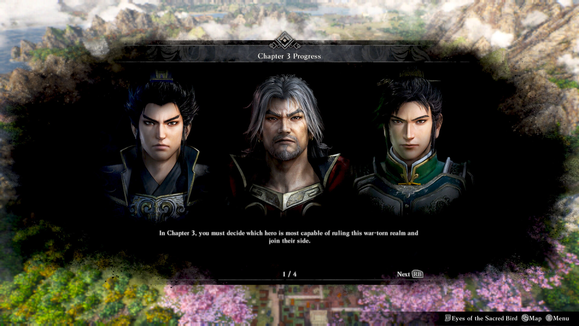 Dynasty Warriors: Origins screenshot of your choice between groups