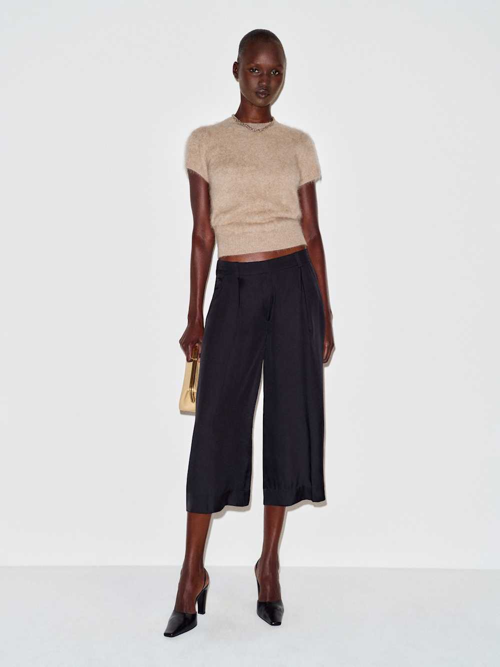 Robbie Silk Twill Culotte