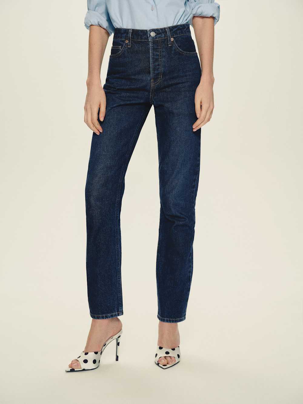 Cynthia High Rise Straight Jeans