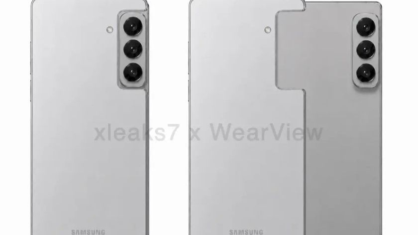 An alleged leaked mockup rendering of the "Galaxy Z Rollable" from Samsung, which shows a static "shell" that the phone's hardware slots into, as it rolls out from the left and back in.
