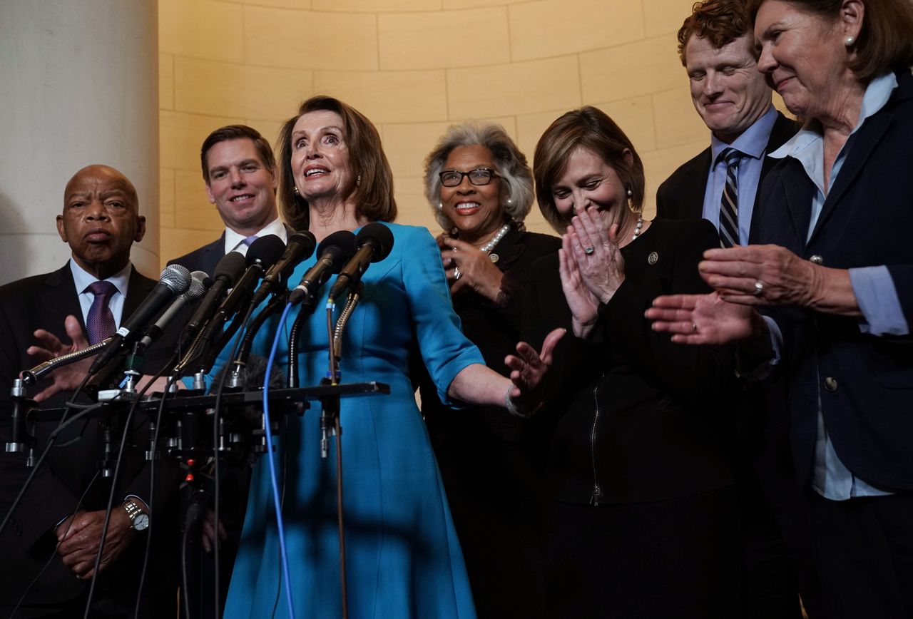 Nancy Pelosi speaks in Washington 