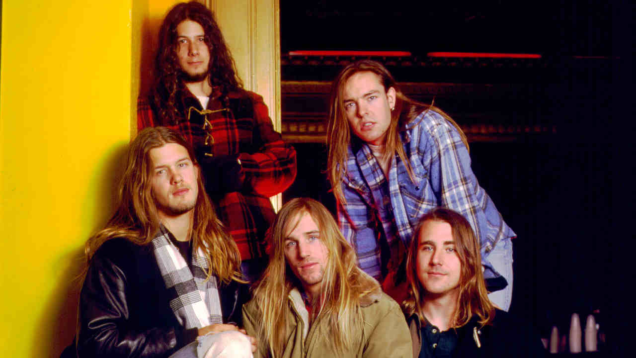 Blind Melon posing for a photograph in the 1990s