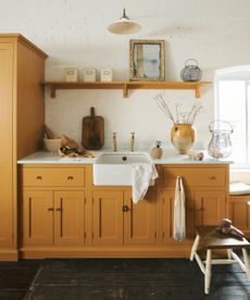 yellow shaker kitchen