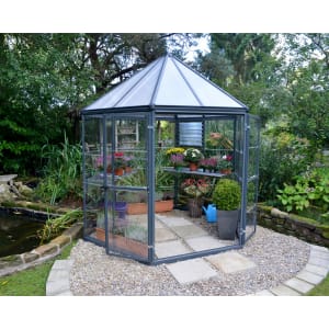 Palram Canopia Oasis Hexagonal Grey Greenhouse - 8ft