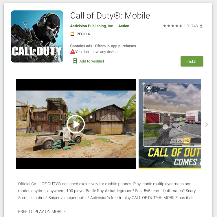 call of duty mobile on chromebook no download