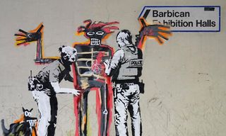 The murals have been confirmed as genuine Banksy pieces after appearing on his Instagram page