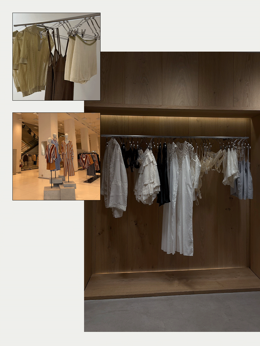 Who Wear What Wear Edited Photo Ana Escalante tried different Zara summer items on the Zara Spain Fitting Room while visiting Madrid.