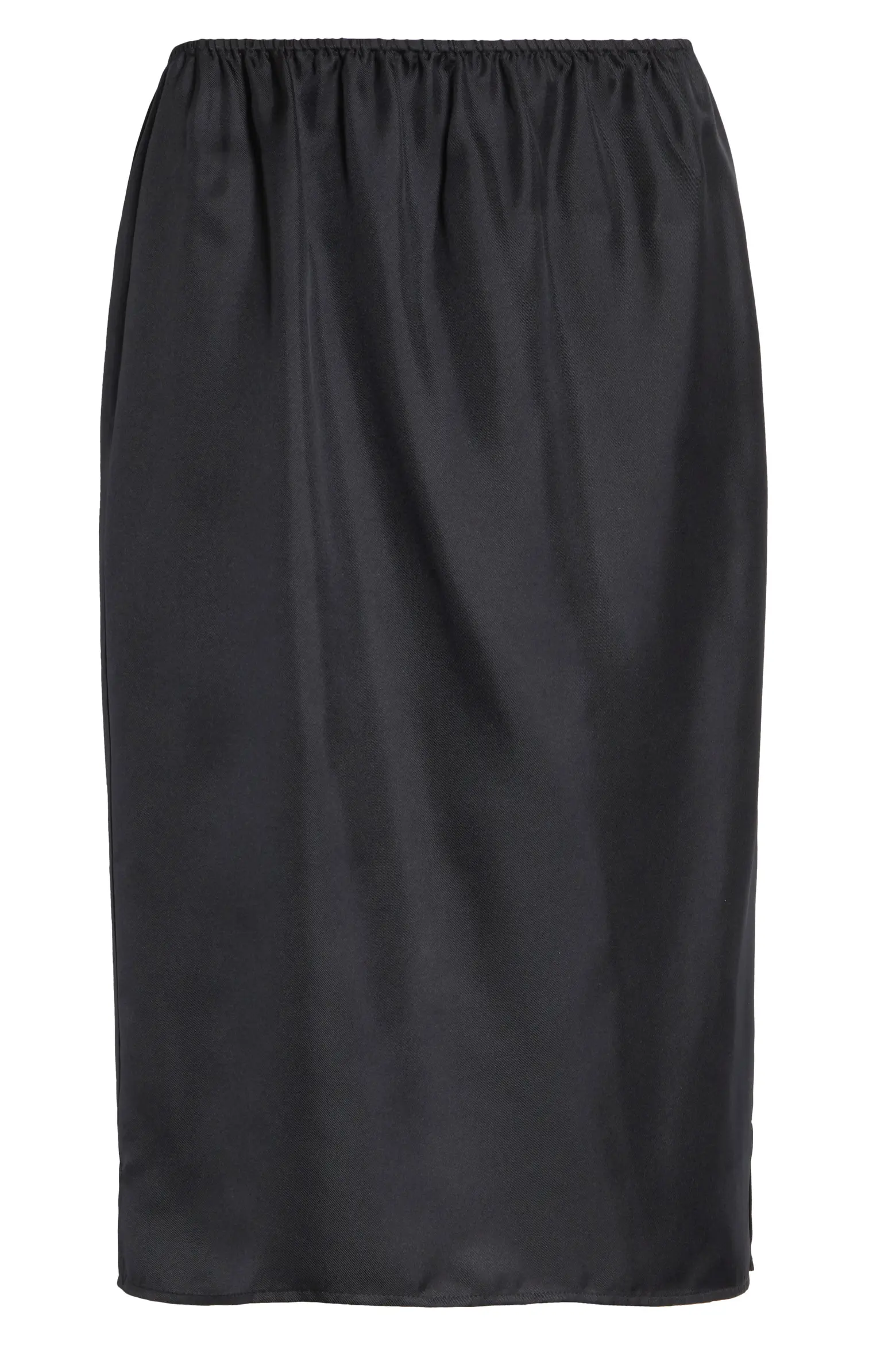 Loulou De Saison black silk midi skirt