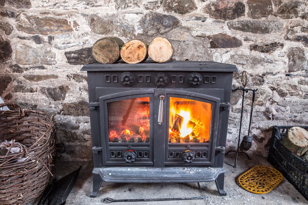 A wood burning stove, updated technology