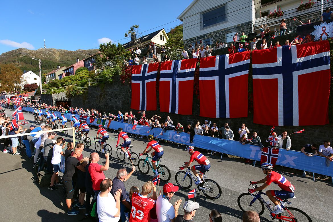 The elite men's road race at the UCI Road World Championships in Bergen, Norway