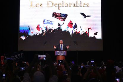 Donald Trump at a Miami campaign rally