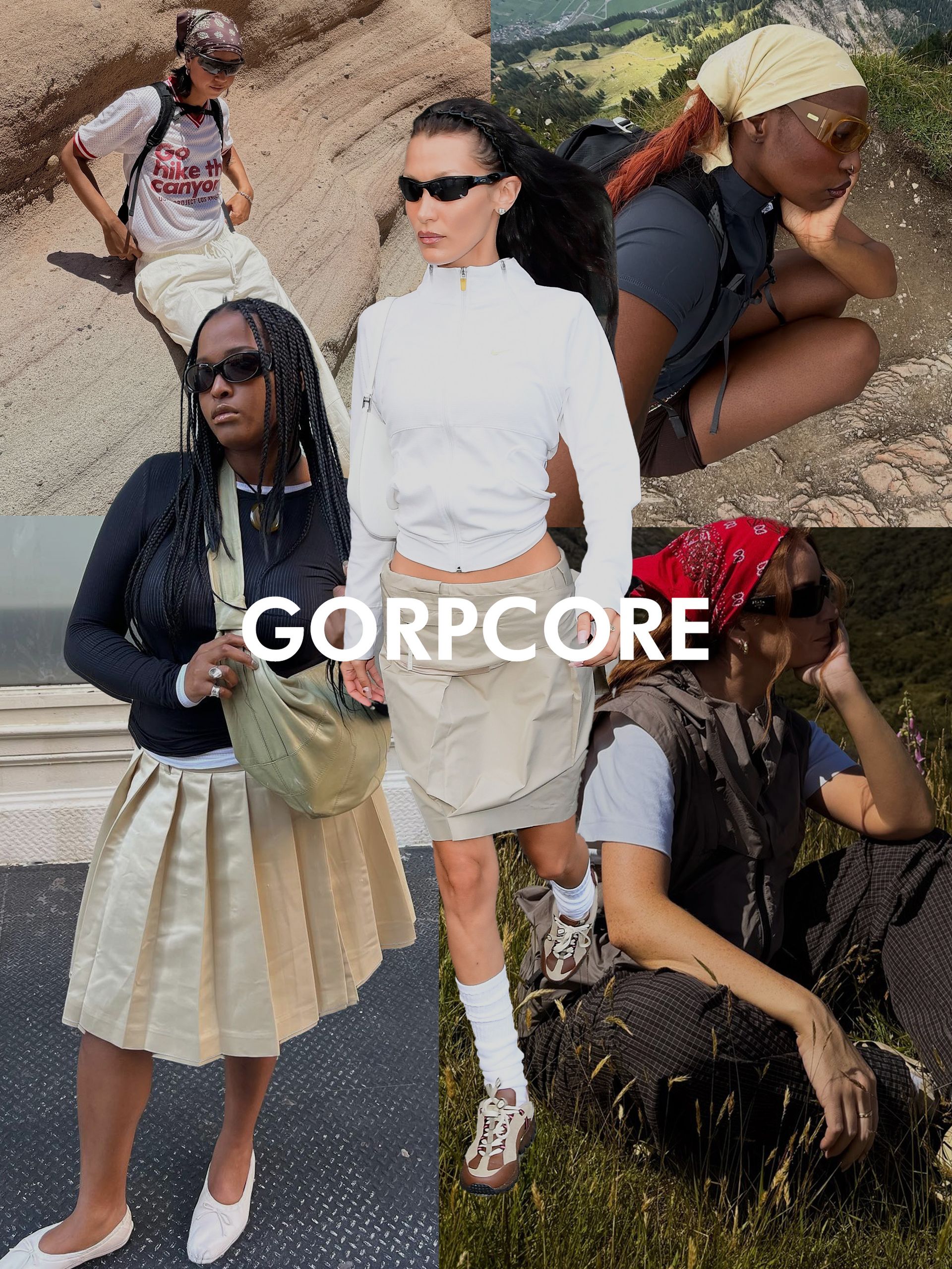 Gorpcore aesthetic.