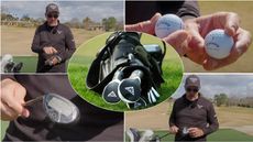 Screengrabs of Phil Mickelson's what's in the bag video