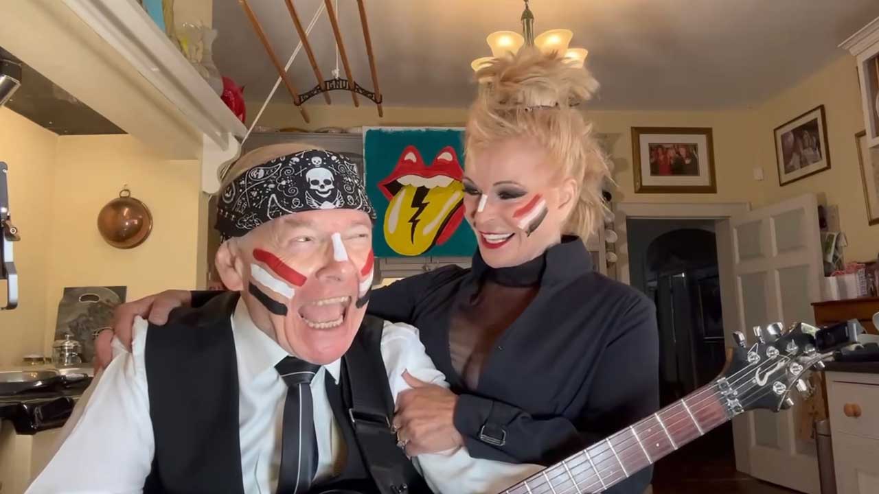 Toyah and Robert Fripp in their kitchen