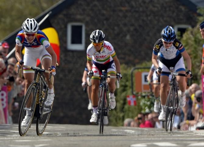 Marianne Vos wins Fleche Wallonne in 2008