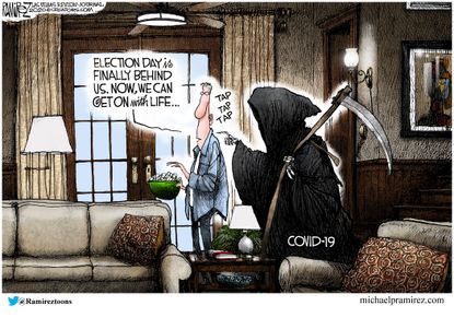 Editorial Cartoon U.S. election COVID