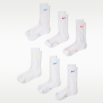 Nike Everyday Elevated Crew Socks (6 Pairs) - Multi-Color - Size S