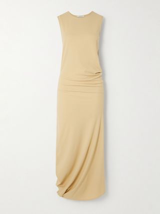 Twisted Cotton-Jersey Midi Dress