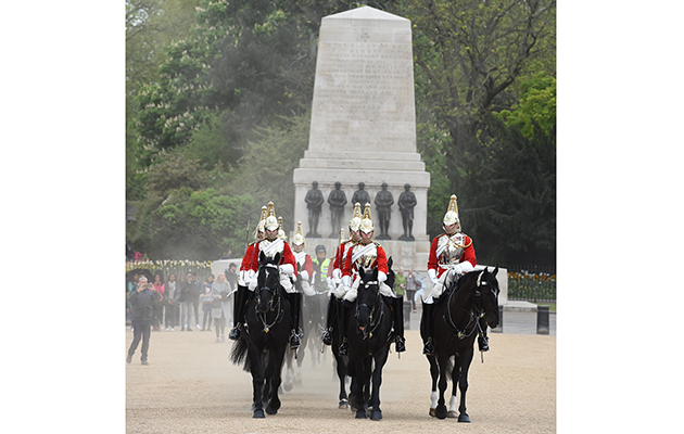 The Life Guards and The Blues and Royals are on guard on alternate days