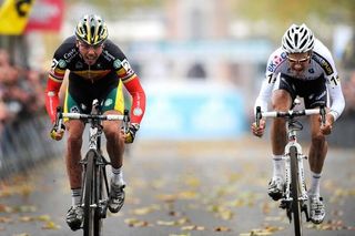 Belgian Sven Nys (Landbouwkrediet-Colnago) wins the Niel Jaarmarktcross